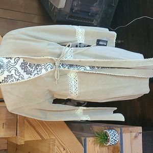 Cute vintage looking Leather and lace jacket